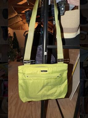 Baggalini Bright Lime Crossbody Bag with Adjustable Strap
